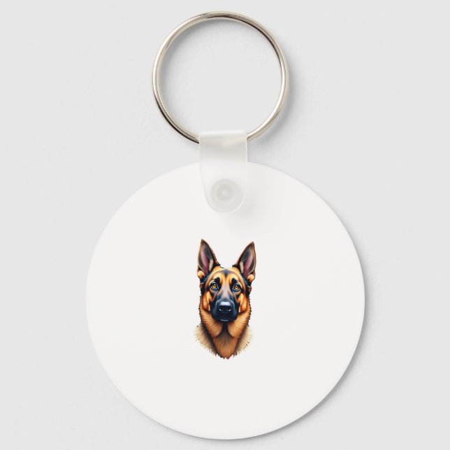 German Shepherd Cute Puppy Dog (4) Keychain (Front)