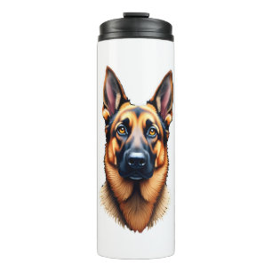 German Shepherd Cute Puppy Dog (4) Thermal Tumbler