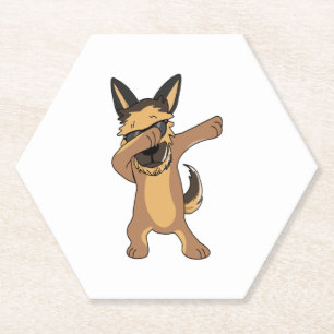 German Shepherd Dabbing Window Decals for car Truc Paper Coaster