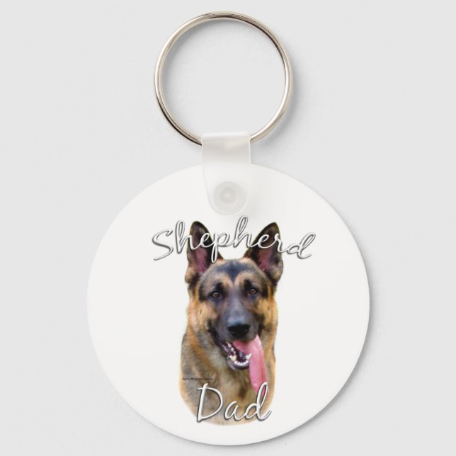 German Shepherd Dad 2 Keychain (Front)
