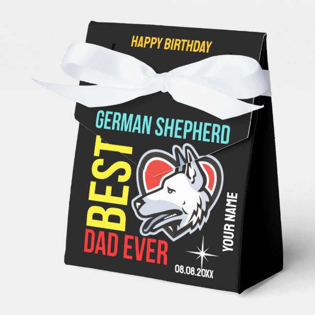German Shepherd Dad, Dog Dad Birthday       Favor Box (Front Side)