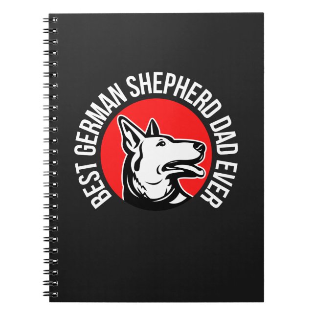 German Shepherd Dad, Dog Dad Notebook (Front)