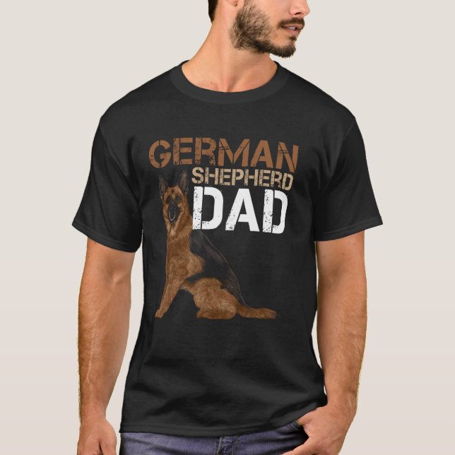 German Shepherd Dad Dog Lover T-Shirt (Front)