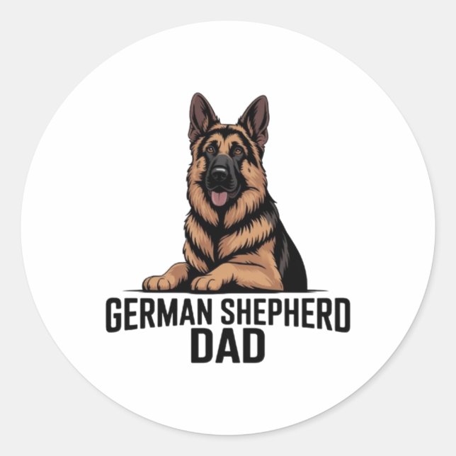 German Shepherd Dad Proud Dog Dad Sticker German S (Front)