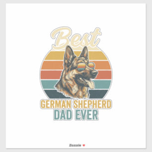 German Shepherd Dad Vintage Sunset Shirt Design