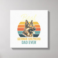 German Shepherd Dad Vintage Sunset Shirt Design
