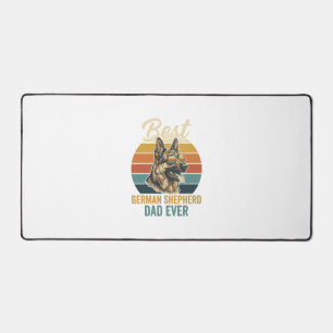 German Shepherd Dad Vintage Sunset Shirt Design Desk Mat