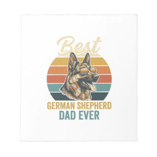 German Shepherd Dad Vintage Sunset Shirt Design Notepad
