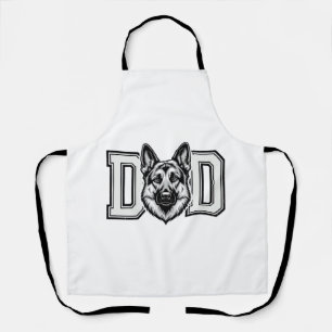 German Shepherd Dad Vintage Vector Shirt Design_1 Apron