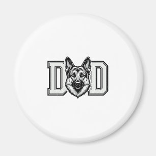 German Shepherd Dad Vintage Vector Shirt Design_1 Magnet