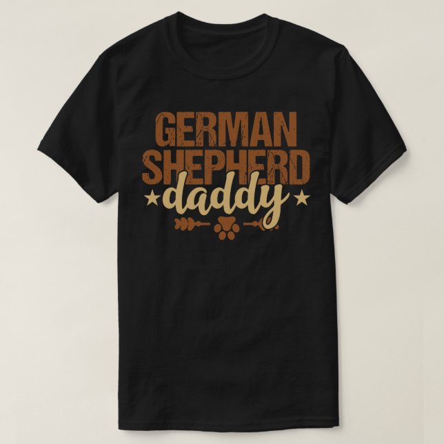 German Shepherd Daddy T-Shirt (Design Front)