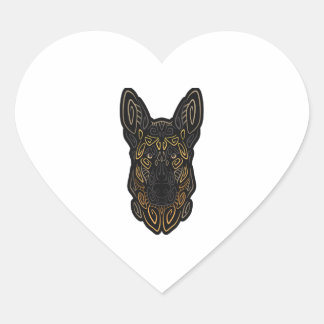 German Shepherd Design German Shepherd Gifts Dog O Heart Sticker