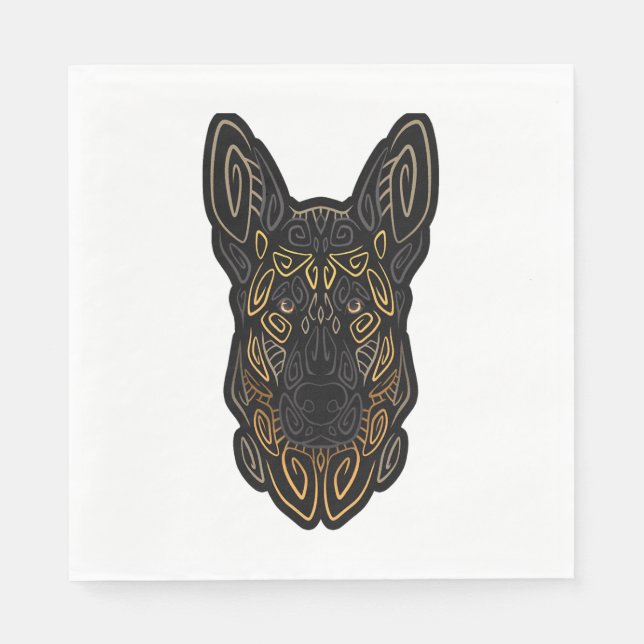 German Shepherd Design German Shepherd Gifts Dog O Napkin (Front)