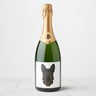 German Shepherd Design German Shepherd Gifts Dog O Sparkling Wine Label