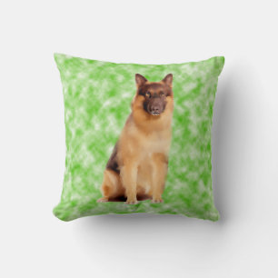 German Shepherd Dog Art Portrait Throw Pillow