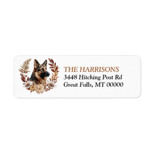 German Shepherd Dog Autumn Wreath