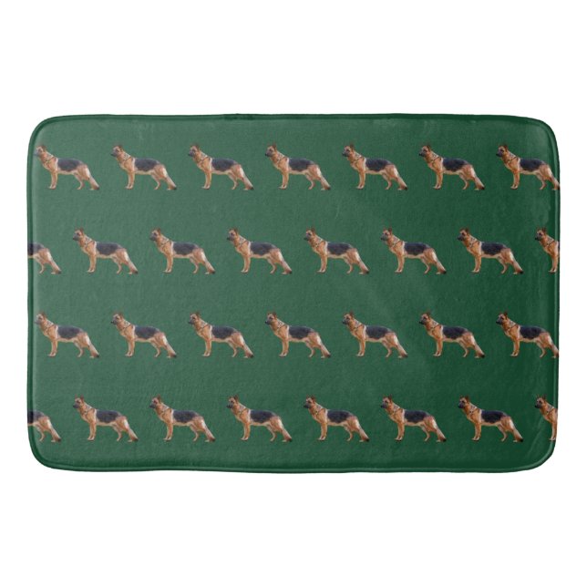 German Shepherd Dog Bath Mat (Front)