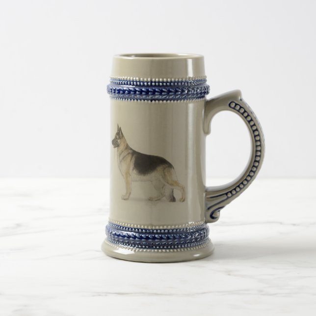 German Shepherd Dog Beer Stein (Right)