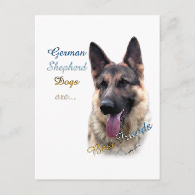 German Shepherd Dog Best Friend 2 Postcard (Front)