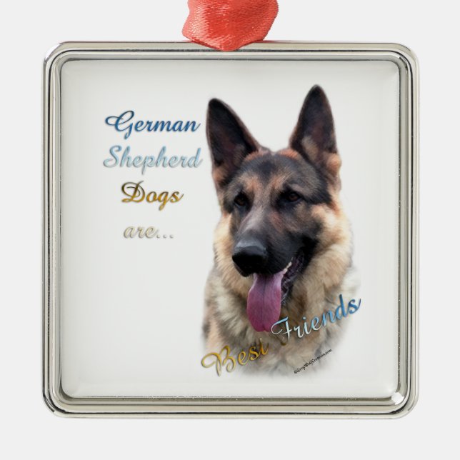 German Shepherd Dog Best Friend  Metal Ornament (Front)