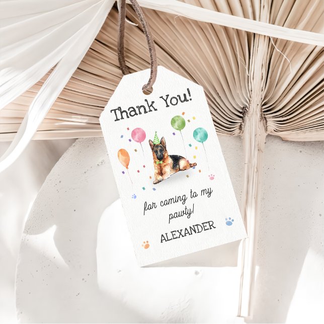 German Shepherd Dog Birthday Thank You  Gift Tag (Creator Uploaded)