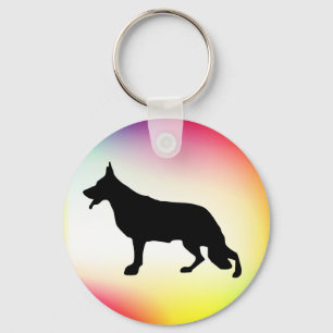 German Shepherd Dog black Keychain
