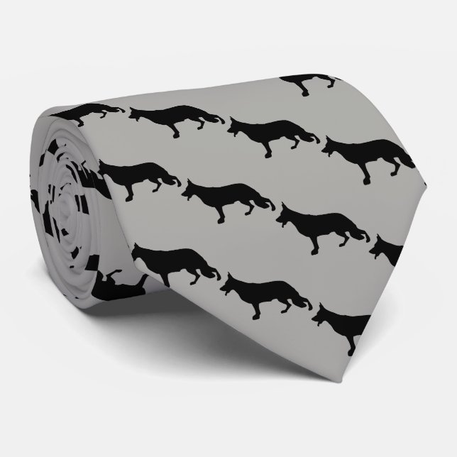 German Shepherd Dog black Tie (Rolled)