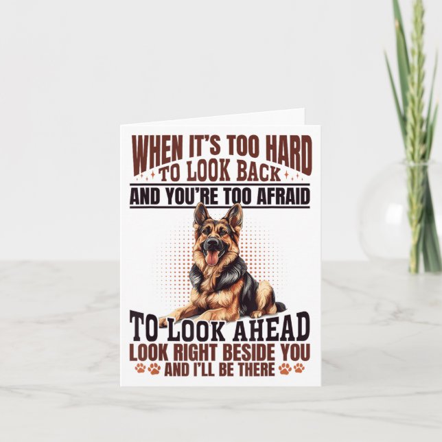 German Shepherd Dog Breed When It´s Too Hard To Lo Card (Front)