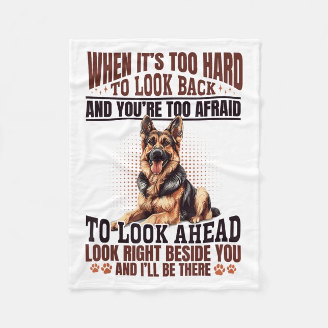 German Shepherd Dog Breed When It´s Too Hard To Lo Fleece Blanket (Front)