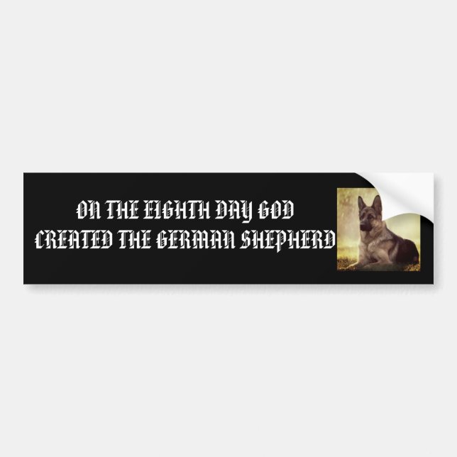 German Shepherd Dog Bumper Sticker. Bumper Sticker (Front)