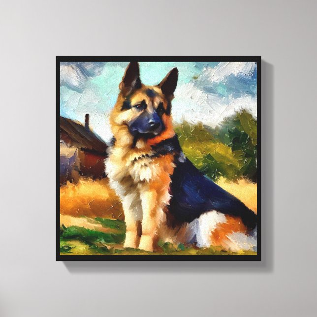 German Shepherd Dog Canvas Print (Front)