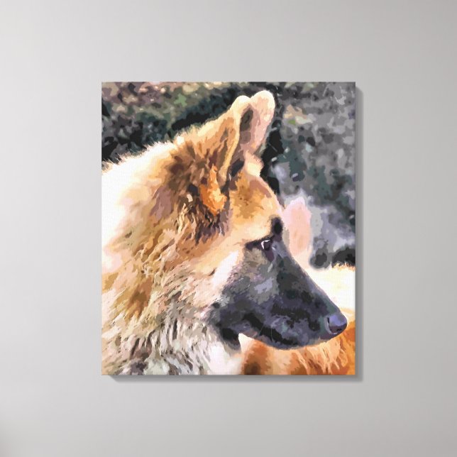 GERMAN SHEPHERD DOG CANVAS PRINT (Front)