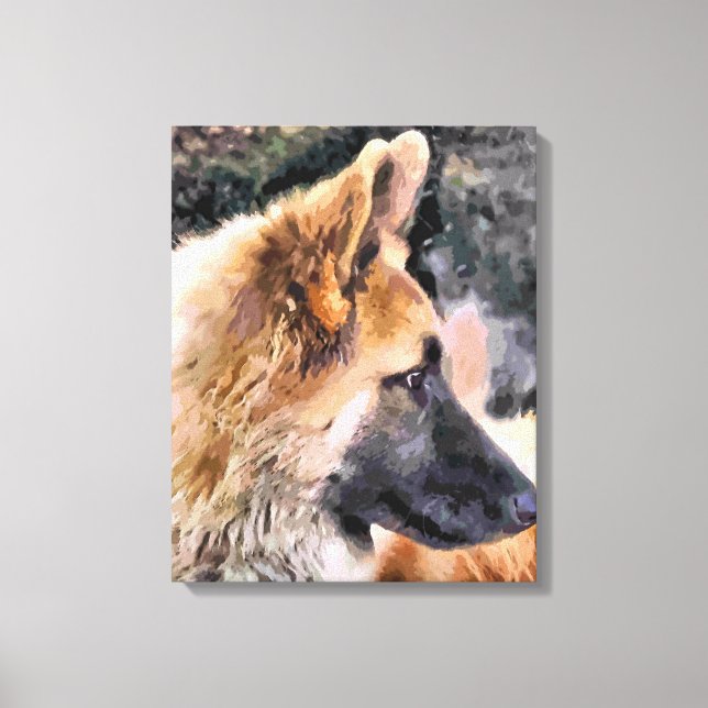 GERMAN SHEPHERD DOG CANVAS PRINT (Front)