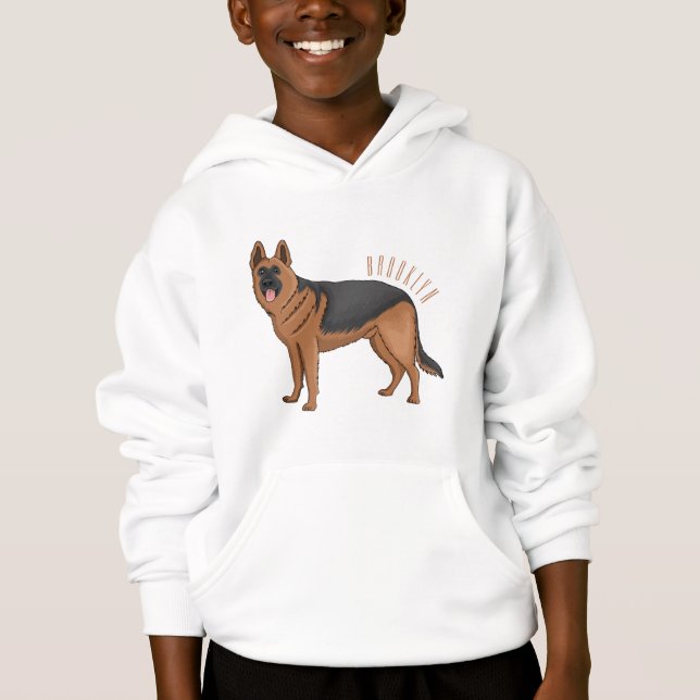 German shepherd dog cartoon illustration  (Front)