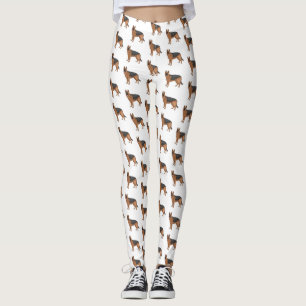 German shepherd dog cartoon illustration  leggings