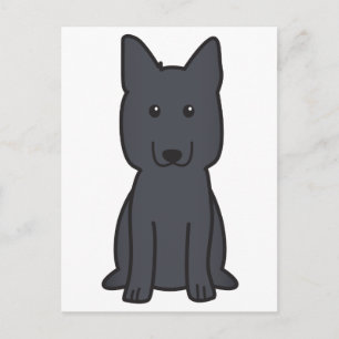German Shepherd Dog Cartoon Postcard
