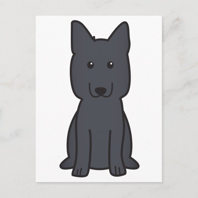 German Shepherd Dog Cartoon Postcard (Front)