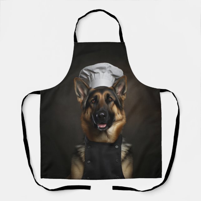 German Shepherd Dog Chef Apron (Front)