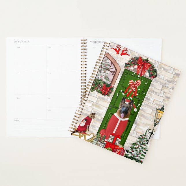 German Shepherd Dog Christmas   Planner (Display)