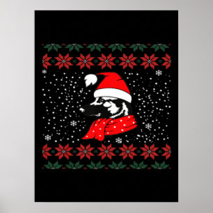 German Shepherd Dog Christmas Poster