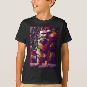 German Shepherd Dog Christmas Santa Owner Xmas T-Shirt