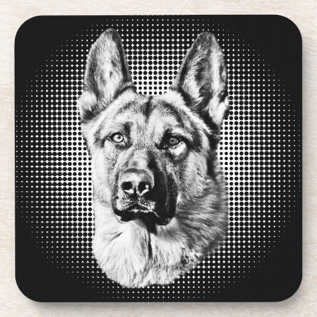 German Shepherd dog Coaster (Front)