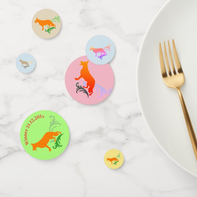 German Shepherd Dog Confetti (Group)