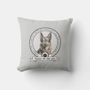 German Shepherd Dog Credo Throw Pillow
