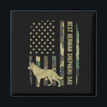 German Shepherd Dog Dad Camouflage American Flag  Magnet<br><div class="desc">German Shepherd Dog Dad Camouflage American Flag</div>