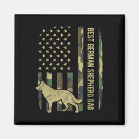 German Shepherd Dog Dad Camouflage American Flag 