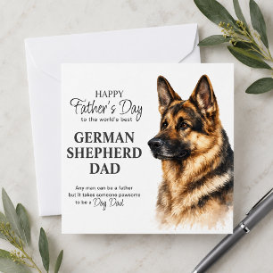 German Shepherd Dog Dad Father’s Day Holiday Card