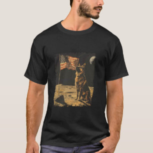 German Shepherd Dog Dad Patriotic America 2 T-Shirt