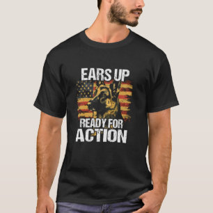 German Shepherd Dog Dad Patriotic America T-Shirt