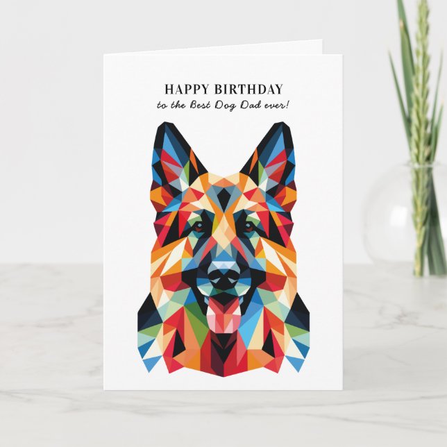 German Shepherd Dog Dad Personalized Birthday Card (Front)